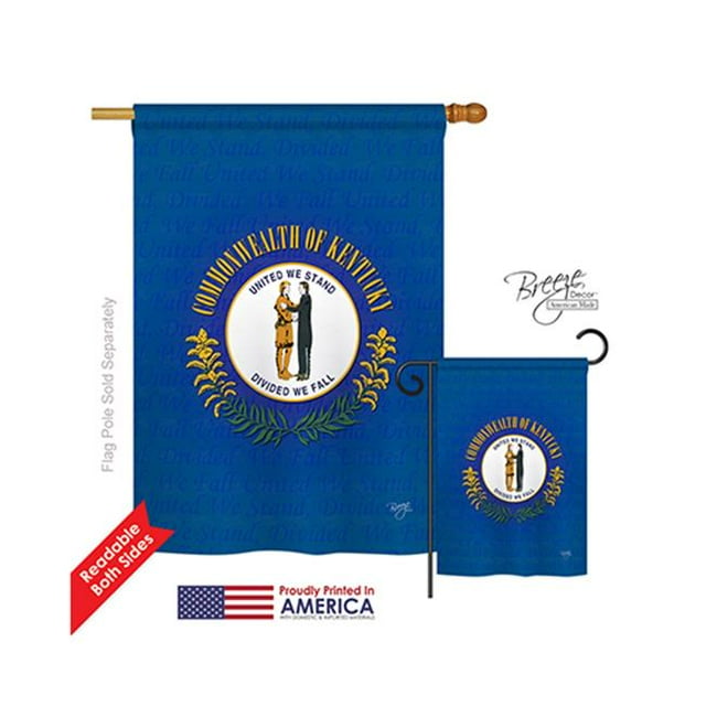 Breeze Decor 08112 États Drapeau de Maison Impression Verticale Recto-Verso - 28 x 40 Po.