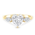 thumbnail image 4 of Rosec Jewels 2 Carat Lab Grown Diamond Heart Engagement Ring - EF-VS Quality Certified - Gift For Special Occasions, 10K Yellow Gold, US 3.00, 4 of 8