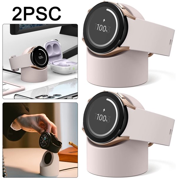 Organizador Cables Con Soporte para Cargador Inalámbrico 2 Unidades para Galaxy Watch 5/5Pro (rosa)