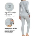 thumbnail image 4 of wirarpa Women's Lightweight Thermal Underwear Set,Cozy Cotton Long Johns Pajamas for Fall & Winter Grey S-2XL, 4 of 8