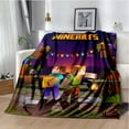 thumbnail image 2 of Soft and Warm M-Minecraft Blanket Featuring My World Sandbox Game Characters 3D Print Fleece Throw Blanket, 2 of 11