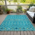 thumbnail image 6 of Addison Rugs Chantille Indoor/Outdoor Transitional Southwest Teal Washable Rectangle Rug, 2'6" x 3'10", 6 of 6