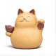 thumbnail image 1 of Adorno de estatuilla de gato de la suerte, accesorios para el té, manualidades para decoración del hogar/oficina/salón de té, dos piezas de arcilla púrpura, pequeña mascota de té para la cer, 1 of 3