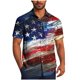 thumbnail image 1 of Mens Casual Manga Corta Botón Abajo Camisas, Cuello de Vuelta Impresión Del Día de la Independencia para el Verano, Al Aire Libre Y Casual, 1 of 7
