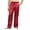 Burgundy, variant on Men's Satin Silk Pajama Pant PJ Bottoms Comfy Lounge Sleep Pants with Pockets & Drawstring