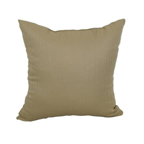Blazing Needles 9910-S1-PO-010 17 in. Square Premium Polyester Outdoor Throw Pillow, Newfound Cafe