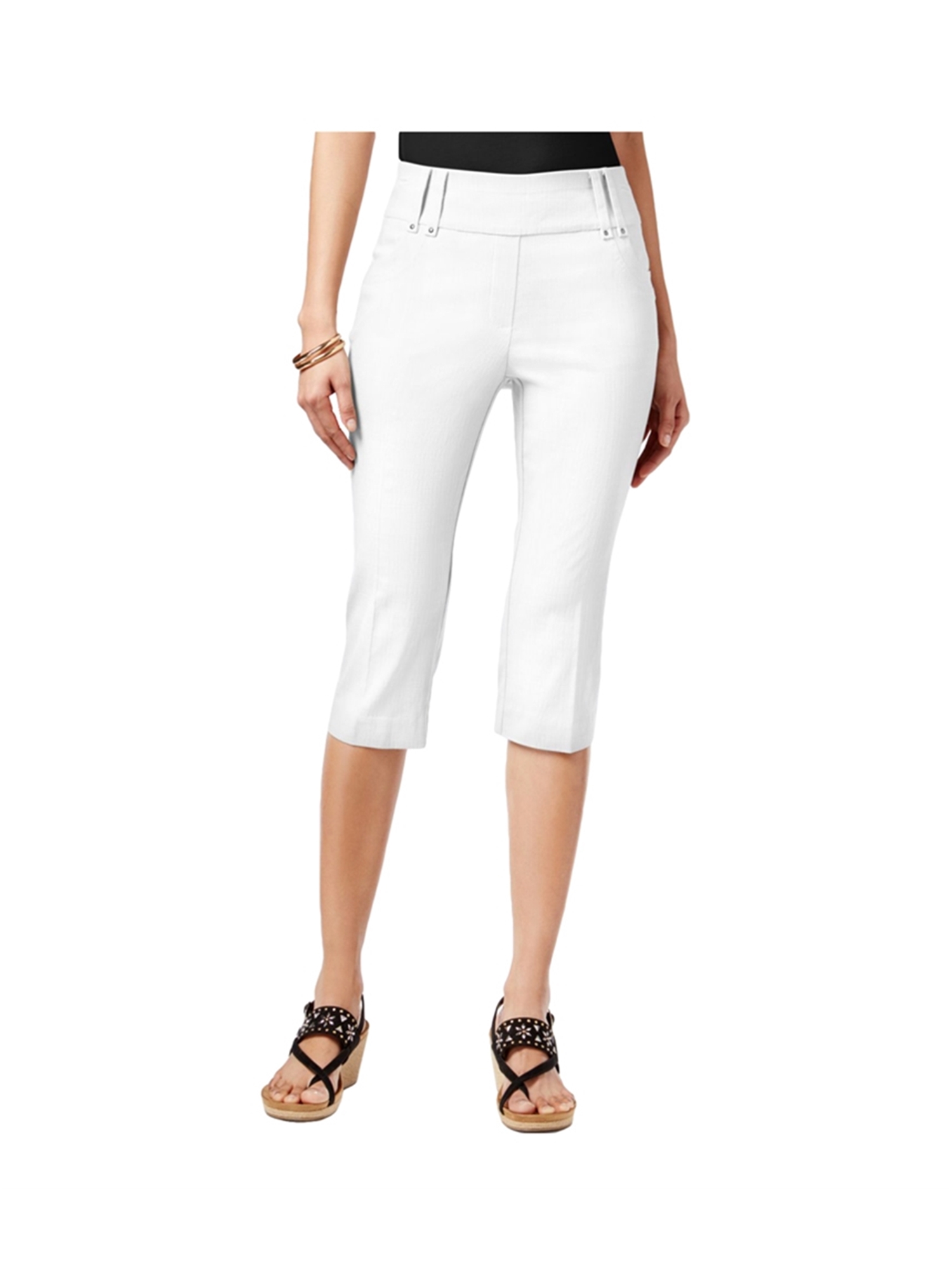 Style & Co. Womens Skimmer Capri Casual Trouser Pants brightwhite 2XL