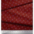 thumbnail image 2 of Soimoi Red Georgette Viscose Fabric Alphabet Text Print Fabric by the Yard 42 Inch Wide, 2 of 3