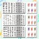 thumbnail image 3 of Juego de 3 placas para estampar uñas con letras inglesas personalizadas, plantillas de acero inoxidable para uñas., 3 of 7