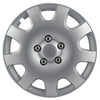 bully imposter wh524-15s-bx, universal fitment, 15" silver wheel cover, (set of 4)