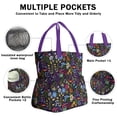 thumbnail image 3 of Pioneer Flower Floral Print Pattern Drawstring Lunch Bag Women - Drawstring Lunch Bag Insulated for Work Office - Stain-Resistant Large Lunchbags for Women with Multi-Pockets, 3 of 6