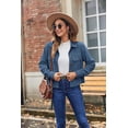 thumbnail image 2 of FUNING  Womens Fashion Cropped Shackets Corduroy Button Down Crop Jackets Tops Long Sleeve Shirts Trendy, 2 of 6