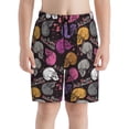 thumbnail image 2 of Cauagu Halloween Skeleton Print Swim Trunks for Men,Youth Boys Swim Shorts Compression Liner Beach Shorts Boys' Swimming Shorts 7-20 Years Bathing Suit-Medium, 2 of 7