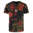 thumbnail image 4 of CEHVOM Chemise à Manches Courtes Imprimée Confortable en Coton Lin Décontracté pour Hommes, 4 of 6