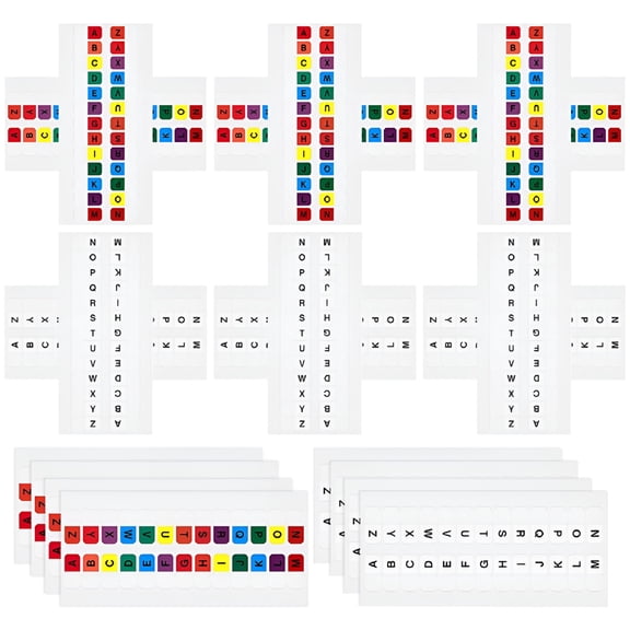 CCOCC 20 Sheets of Colored Alphabet Tabs Small Sticky Tabs Notepad Page Markers Alphabet File Guides Tabs