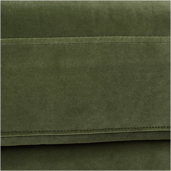 JERFIT 3-Seater Sofa Velvet Upholstered Couch with Reversible Cushions for Living Room, Olive Green