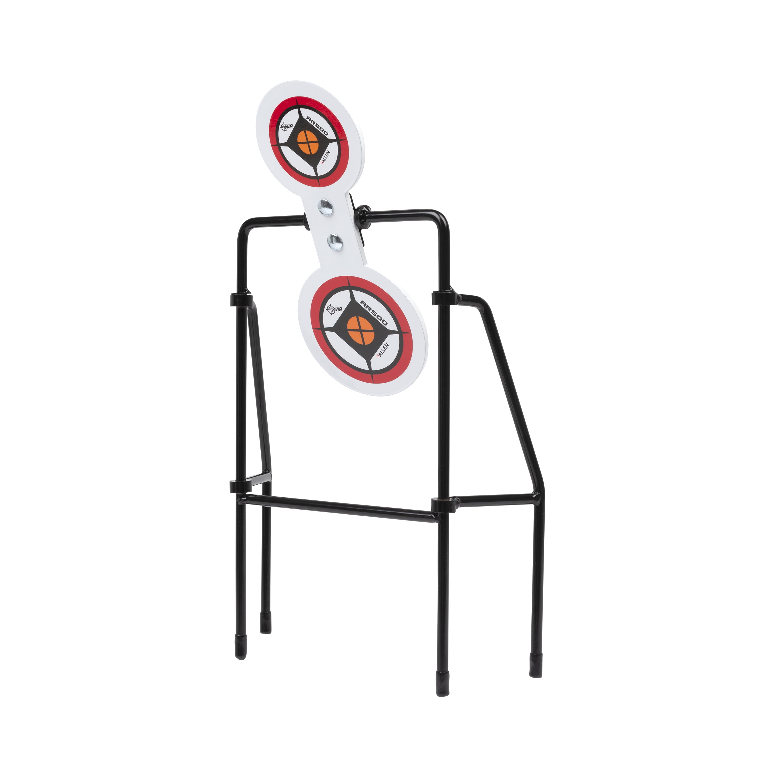 Ez Aim AR500 Spinner Target, Large Frame, White, Steel, Shooting Practice Targets, 4" Target