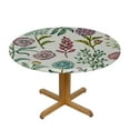 Botanical Round Tablecloth,Table Cover for Indoor Outdoor Party