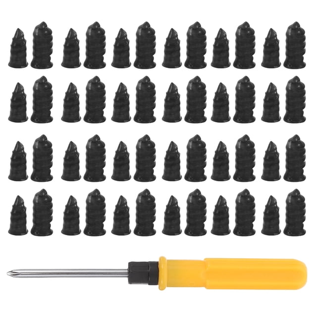 Kit de reparación de neumáticos: clavos de goma para neumáticos, tornillos para reparación de pinchazos de ruedas de coche con destornillador para motocicleta, bicicleta, camión y tractor.