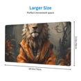 thumbnail image 2 of Salouo Jungle Meditating Lion Print Large Mouse Pad,Extended Mat Desk Pad, 3mm Thick Mice Pad Desk Mat Big Desk Pad for Work, Game, Office, Home -16 x 29.5in, 2 of 8