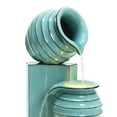 thumbnail image 5 of LuxenHome Aqua Blue 3-Tier Bowls 2.5-Feet Tall Outdoor Polyresin Fountain with Lights, 5 of 9