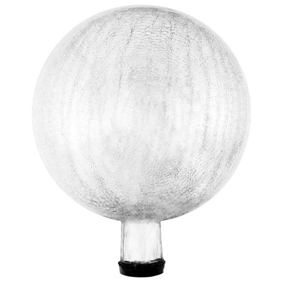 Achla Designs 10 Inch Gazing Glass Globe Sphere Garden Ornament, Silver