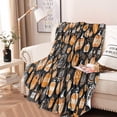 thumbnail image 2 of Halloween Pumpkin Doodle Pattern Round Blanket,Comfortable Soft Flannel Throw Blanket,All Season,Warm Lightweight Blankets for Sofa Bed Couch Living Room Chair 47"x47", 2 of 5