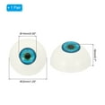 thumbnail image 2 of 32mm Doll Eyes,1 Pair Realistic Acrylic Eyes Plastic Half Eyeballs, Blue Green, 2 of 6