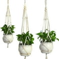 thumbnail image 2 of Grofry Handmade Macrame Flower Plant Pot Hanger Net Rope Basket Home Garden Yard Decor 4, 2 of 2
