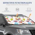 thumbnail image 4 of Daiia Cute Transport 2PCS Car Windshield Sun Shade, Foldable Sun Shield for Car Front Window, Auto Sun Blocker Visor Protector Universal for Truck SUV Pickup-Large, 4 of 7