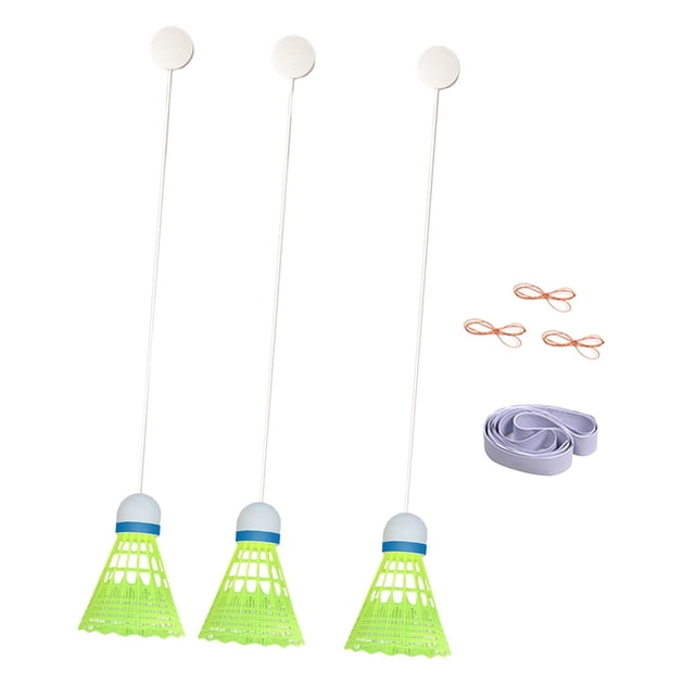 pitrice Badminton Trainer Indoor Sports Device Easy Install Adjustable Height Single Player Practice with Traceless hook