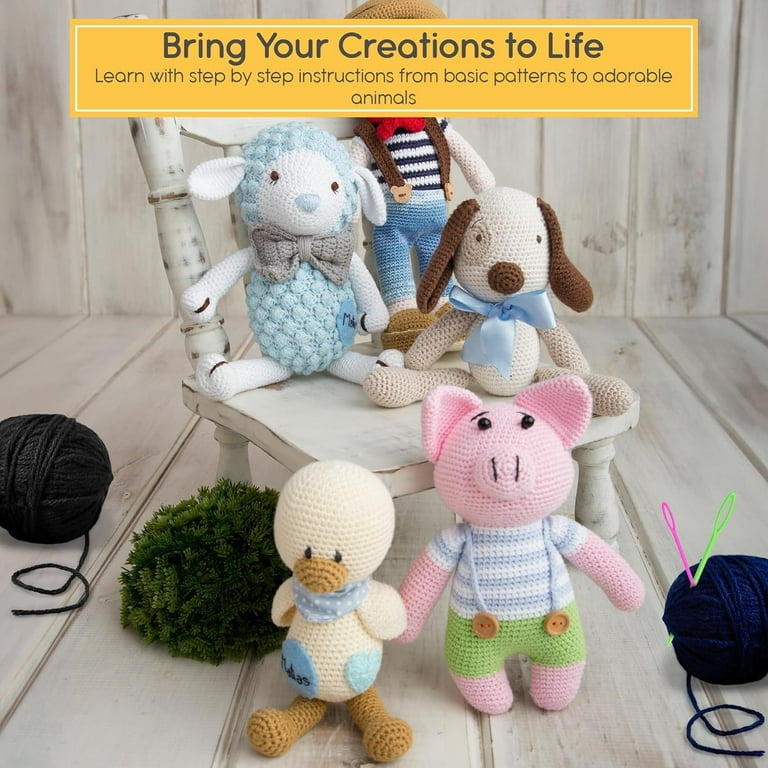 Crochet Hooks Set, Crochet Gifts Yarnology Crochet Hooks Crochet Supplies  Beginner Crochet Kit for Grandmothers for Home for Moms for Kids