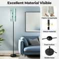 thumbnail image 3 of Modern Standing Floor Lamp seamless birds trees Dimmable Metal Pole Lamp with Linen Lampshade for Living Room LED Bulb Included, 3 of 8
