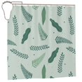 thumbnail image 2 of DouZhe Cartoon Flowers Leaves Green Pattern Shower Curtain, Waterproof Bath Curtains for Bathroom Decorations, 72 x 72 inches, 2 of 7