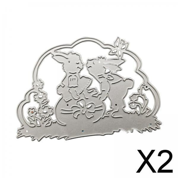 2x Troqueles de Corte de Pascua, Bricolaje, Grabado en Relieve, Fabricación de Tarjetas, Troqueles Decorativos Ligeros Y Resistentes para Manualidades 2 piezas