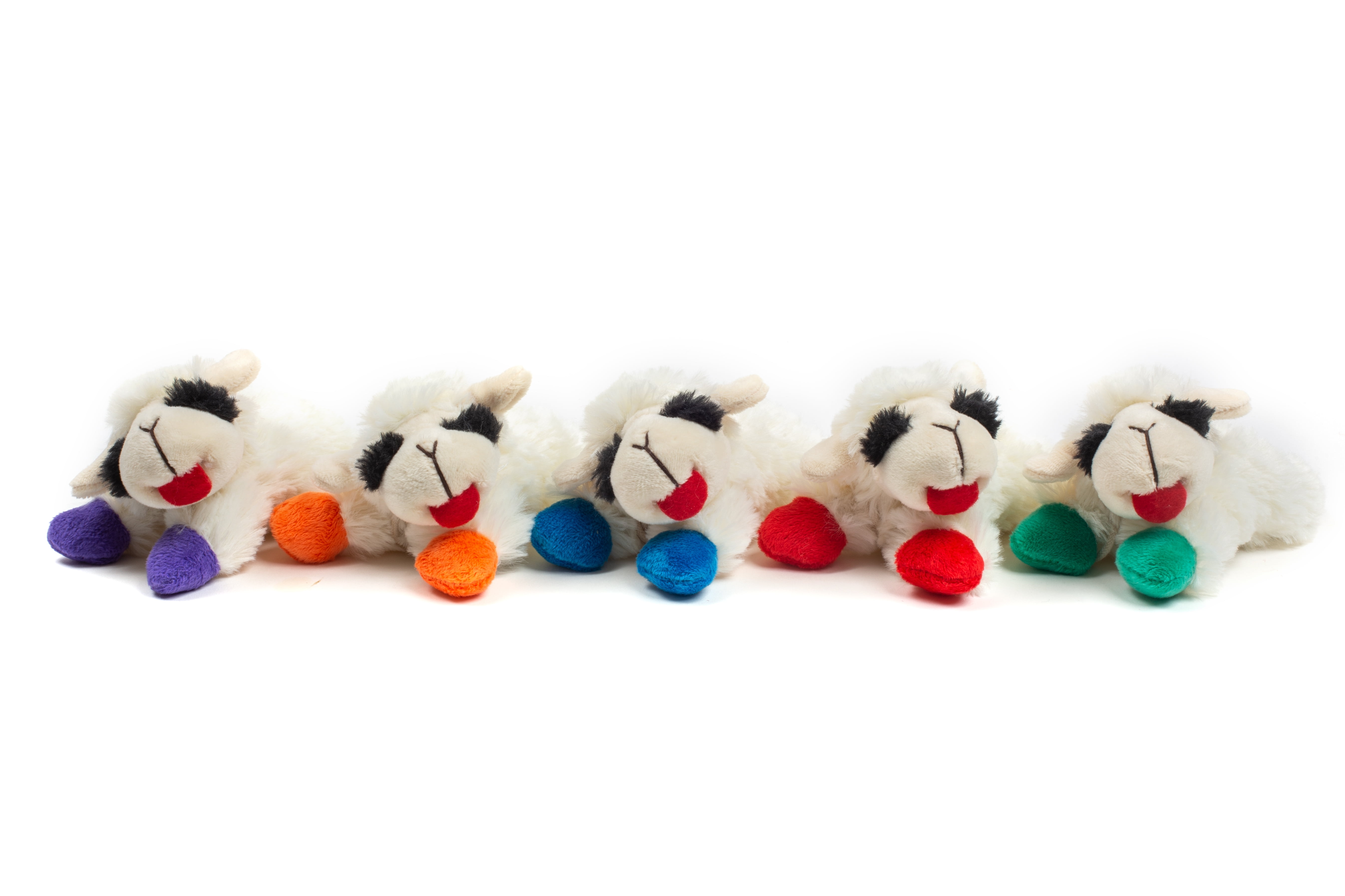 Multipet Lamb Chop Plush Dog Toy, Small, Colors May Vary