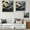 thumbnail image 4 of Designart "Abstract Azure And Snow Sea Tempest" Coastal Canvas Prints, 4 of 7