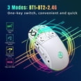 thumbnail image 3 of 2.4GHz Bluetooth Mouse,RGB Wireless Gaming Mouse,3600DPI Optical Mouse,Rechargeable Mute Design,3 Mode,12 Lighting Effects,Comfortable Grip,PC Gaming Use,Long-Lasting Battery, 3 of 7
