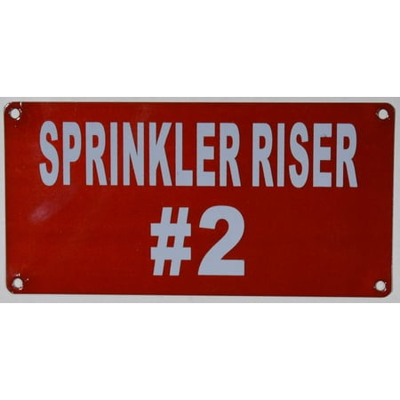 

Sprinkler Riser #2 Sign (Aluminium Reflective !!! RED 3X6)(ref-2022-4)