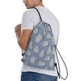 thumbnail image 4 of Yiaed Cute Fat Cat Print Drawstring Bags Drawstring Backpack Bulk String Back Pack Gym Sport Bag-Small, 4 of 5