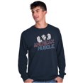 thumbnail image 4 of Popeye American Muscle Athletic Men's Long Sleeve Tee T Shirt Brisco Brands S, 4 of 6
