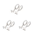 thumbnail image 3 of Qarigey 1 par de pendientes de cobre para mujer, repuesto portátil, decorativo a la moda, para niñas, regalo de cumpleaños, oro blanco Type1 NO1, 3 of 6