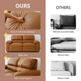 thumbnail image 4 of Harkawon 2 Seater Faux Leather Sofa for Living Room, Modern Brown Loveseat with Wide Armrests, Easy to Assemble, 4 of 7