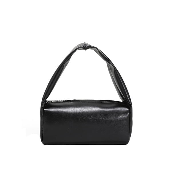 Bolso Mano Color Sólido para Mujer Cilíndrico Pequeño