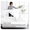 thumbnail image 4 of DaiZuY King Flat Sheet - Premium 1800 Ultra-Soft Top Sheet - Hotel Luxury - Double Brushed - Easy Care - 1 King Flat Sheet (King, White), 4 of 8