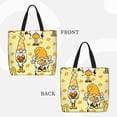thumbnail image 3 of Vsdgher Garden Honeybee Gnomes print Tote Bag for Women Shoulder Bag with Zipper Large Shoulder Bag Handle Handbag Portable Washable for Travel, Work, 3 of 8