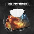 thumbnail image 6 of Lsque Red And Blue Fire Dragon B Printed Long Tissue Box Cover Holder, Facial Paper Organizer Dispenser,Triangle with Bottom Belt, PVC Leather Decorative Organizer, 6 of 9