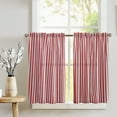 thumbnail image 4 of Cotton Half Inch Wide Stripes Print Café Tier Curtains Window Treatment Kitchen Home Décor, 4 of 4