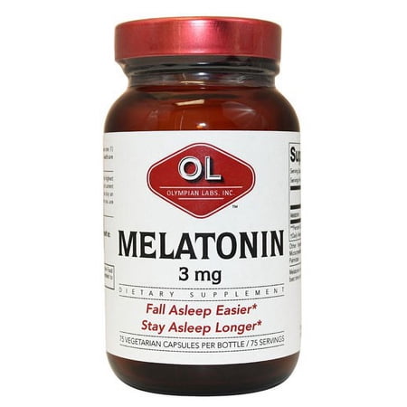 Olympian Labs Melatonin -- 3 mg - 75 Vegetarian Capsules