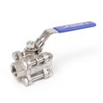 thumbnail image 1 of Válvula de bola Midline Valve de 1/2" de acero inoxidable, de 3 piezas, 1 of 7